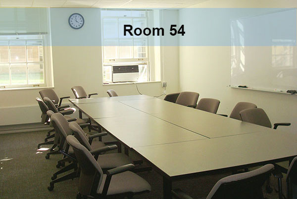 Conference room with tables and chairs